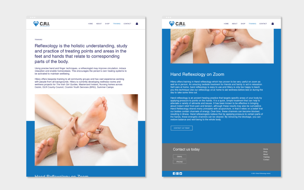 CRI website mockup - Ripple Marketing